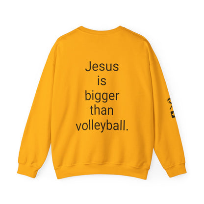 Jesus is bigger than volleyball Unisex Heavy Blend™ Crewneck Sweatshirt