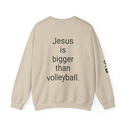 Jesus is bigger than volleyball Unisex Heavy Blend™ Crewneck Sweatshirt