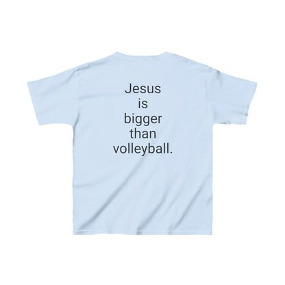 Jesus is bigger than volleyball Kids Heavy Cotton™ Tee