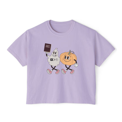 Jesus is bigger than basketball fall fun boxy top