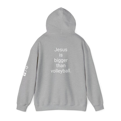 Jesus is bigger than volleyball Unisex Heavy Blend™ Hooded Sweatshirt