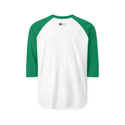 Three-Quarter Sleeve Raglan Jesus is bigger than basketball Shirt