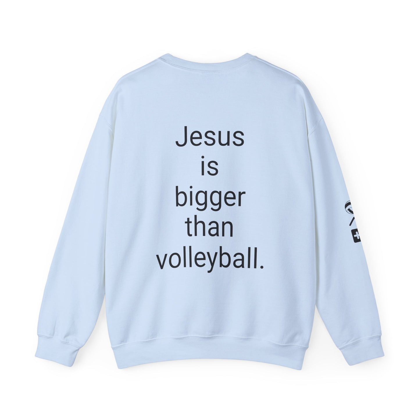 Jesus is bigger than volleyball Unisex Heavy Blend™ Crewneck Sweatshirt