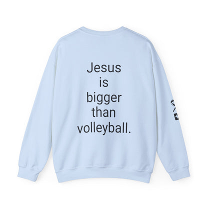 Jesus is bigger than volleyball Unisex Heavy Blend™ Crewneck Sweatshirt