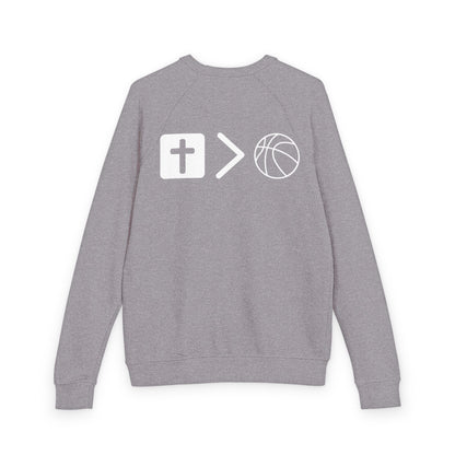 Terry Crewneck Sweatshirt Jesus is bigger than basketball.