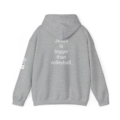 Jesus is bigger than volleyball Unisex Heavy Blend™ Hooded Sweatshirt