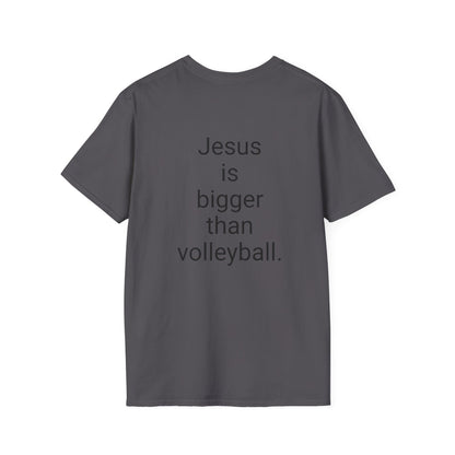 Jesus is bigger than volleyball Unisex Softstyle T-Shirt