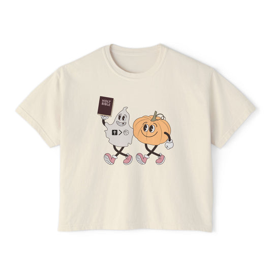 Jesus is bigger than basketball fall fun boxy top
