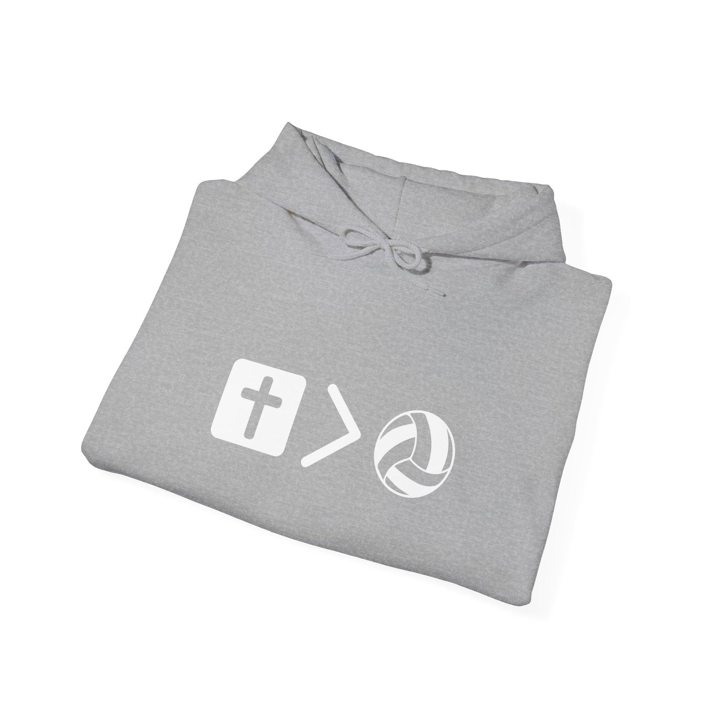 Jesus is bigger than volleyball Unisex Heavy Blend™ Hooded Sweatshirt