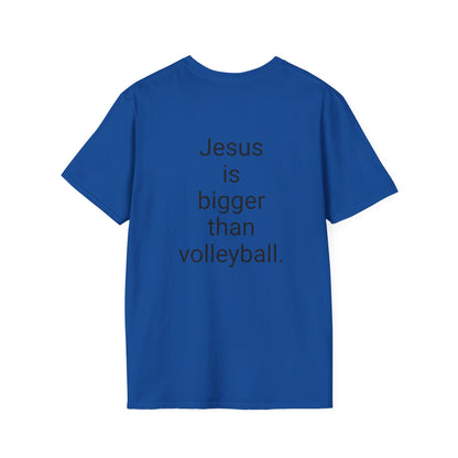 Jesus is bigger than volleyball Unisex Softstyle T-Shirt