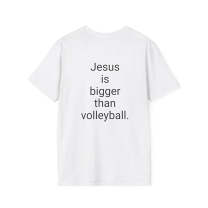 Jesus is bigger than volleyball Unisex Softstyle T-Shirt