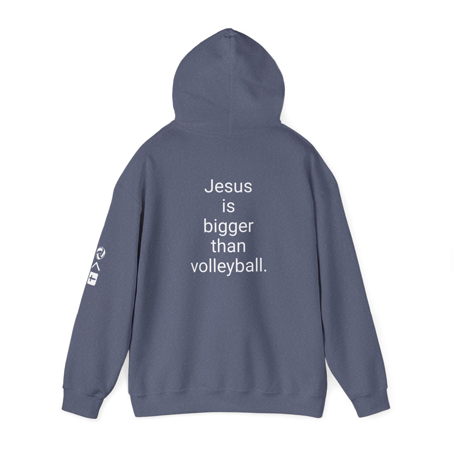 Jesus is bigger than volleyball Unisex Heavy Blend™ Hooded Sweatshirt