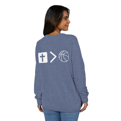 Terry Crewneck Sweatshirt Jesus is bigger than basketball.