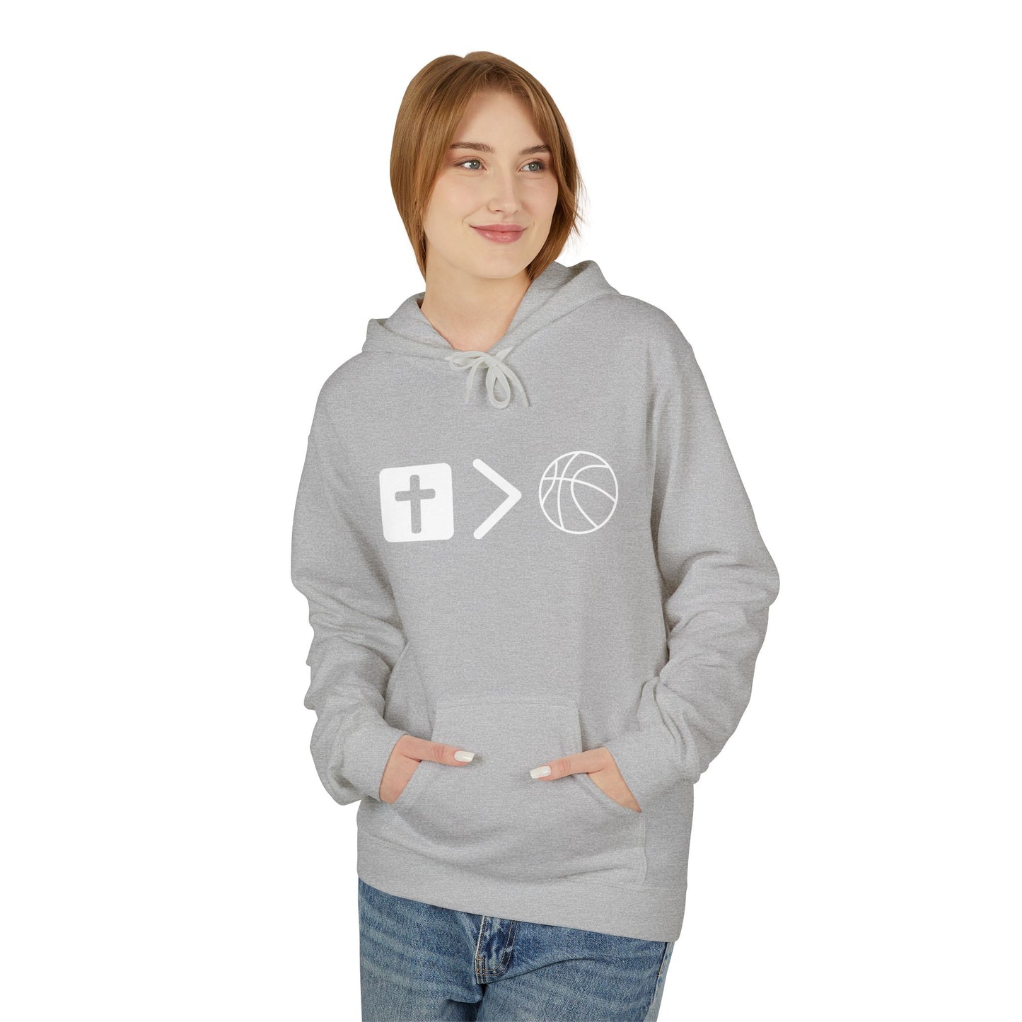 Jesus Is Bigger Than Basketball Hoodie - Pullover