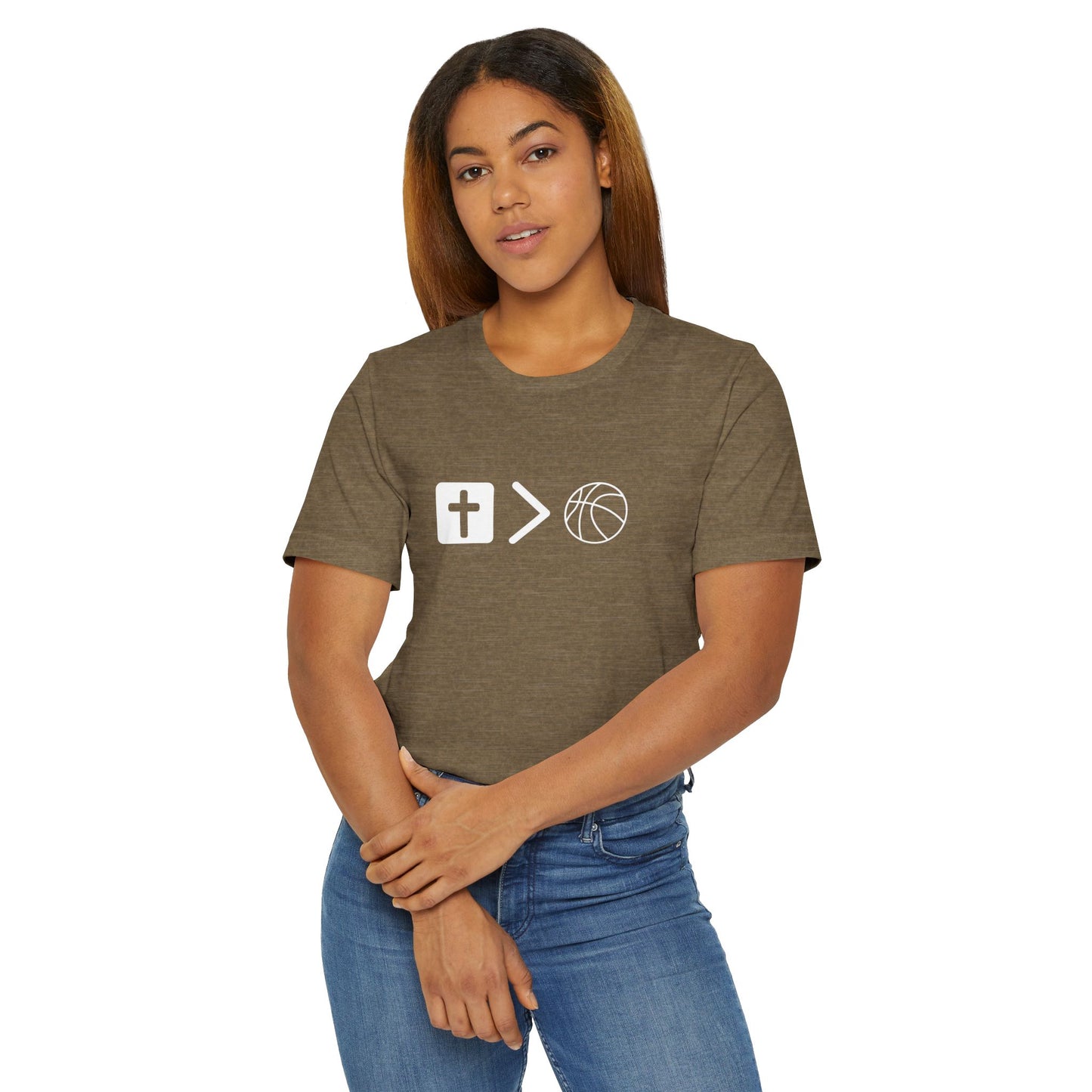 Jesus is bigger than basketball Classic Unisex Jersey T-Shirt