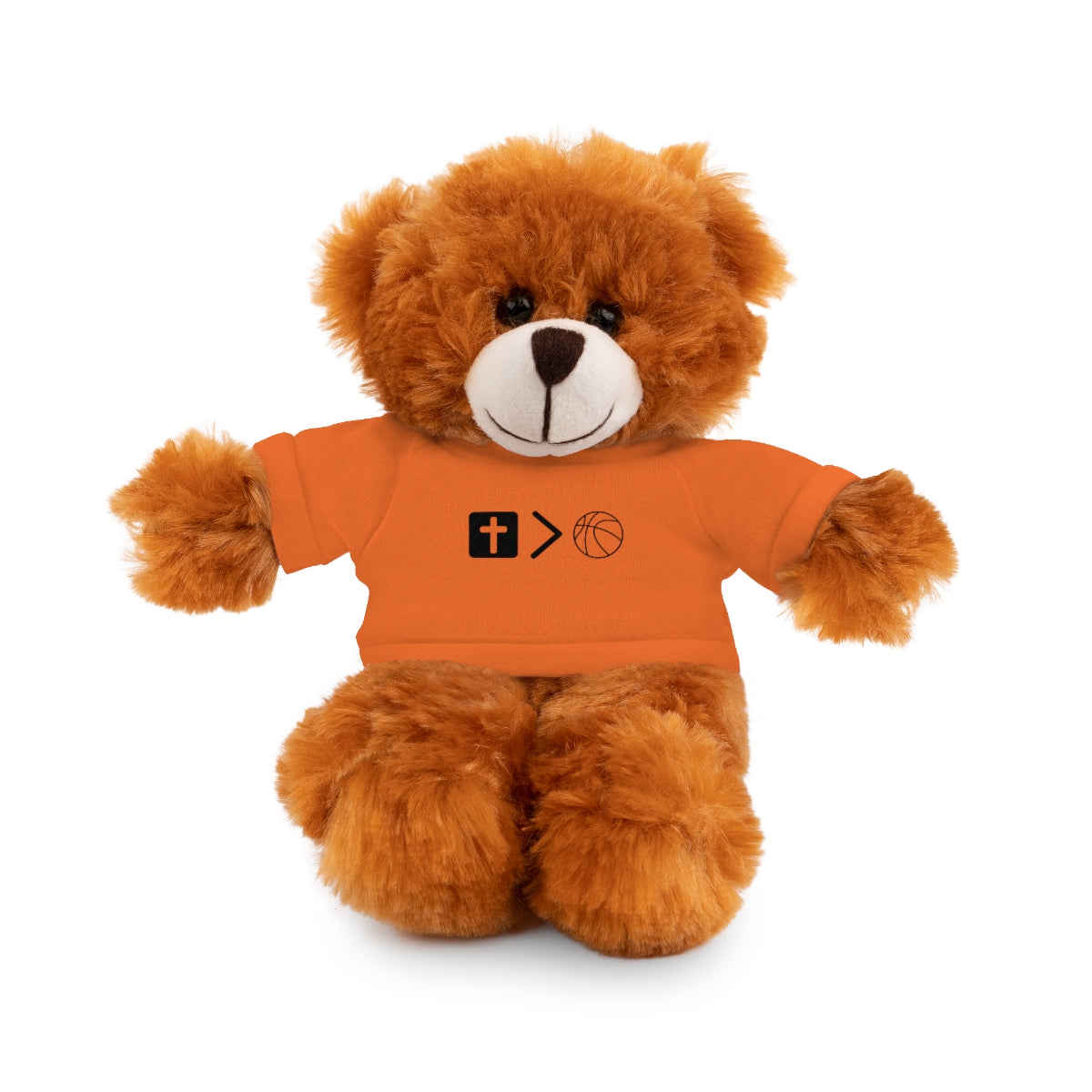 Stuffed Animals with Jesus is bigger than basketball Tee + Free Personalization!