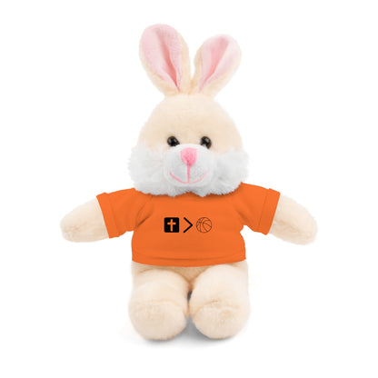 Stuffed Animals with Jesus is bigger than basketball Tee + Free Personalization!