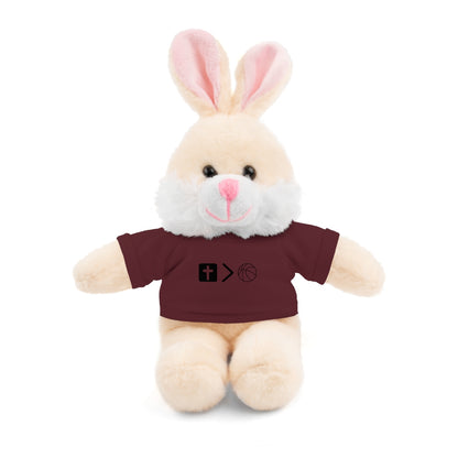 Stuffed Animals with Jesus is bigger than basketball Tee + Free Personalization!