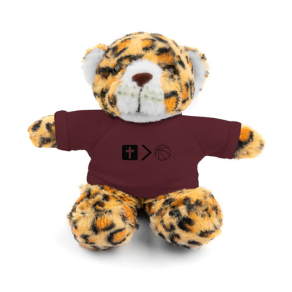 Stuffed Animals with Jesus is bigger than basketball Tee + Free Personalization!