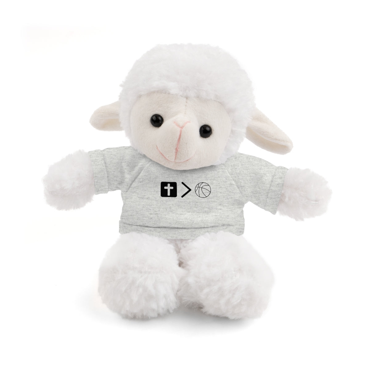 Stuffed Animals with Jesus is bigger than basketball Tee + Free Personalization!