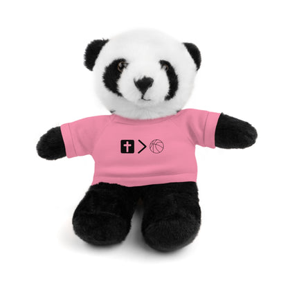 Stuffed Animals with Jesus is bigger than basketball Tee + Free Personalization!