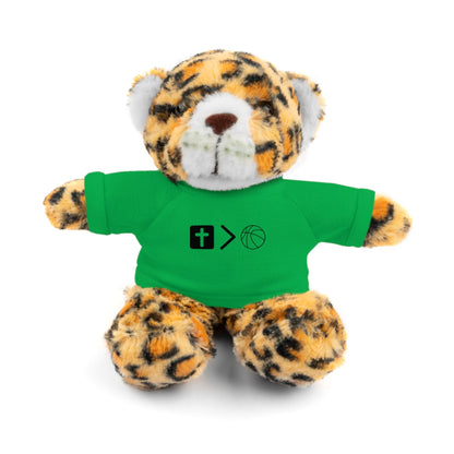 Stuffed Animals with Jesus is bigger than basketball Tee + Free Personalization!