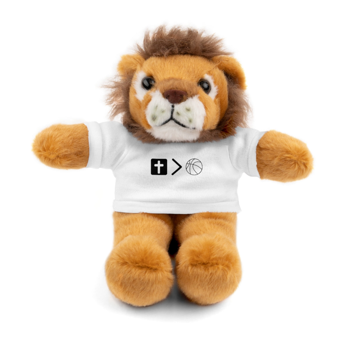 Stuffed Animals with Jesus is bigger than basketball Tee + Free Personalization!