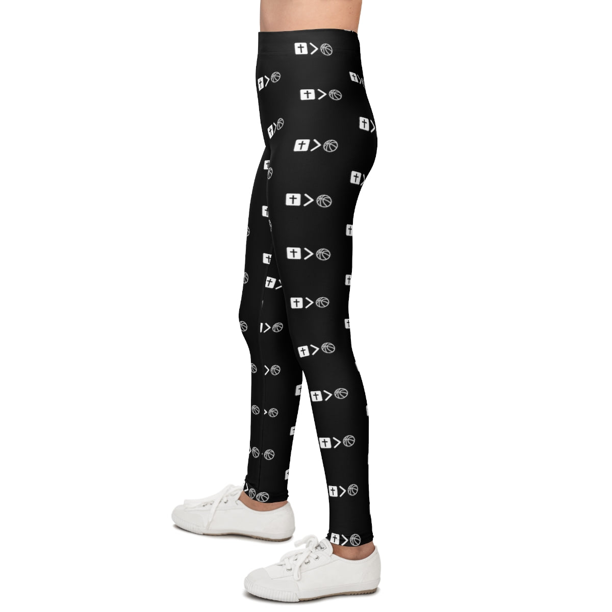 Jesus is Bigger than Basketball All over Print Youth Leggings