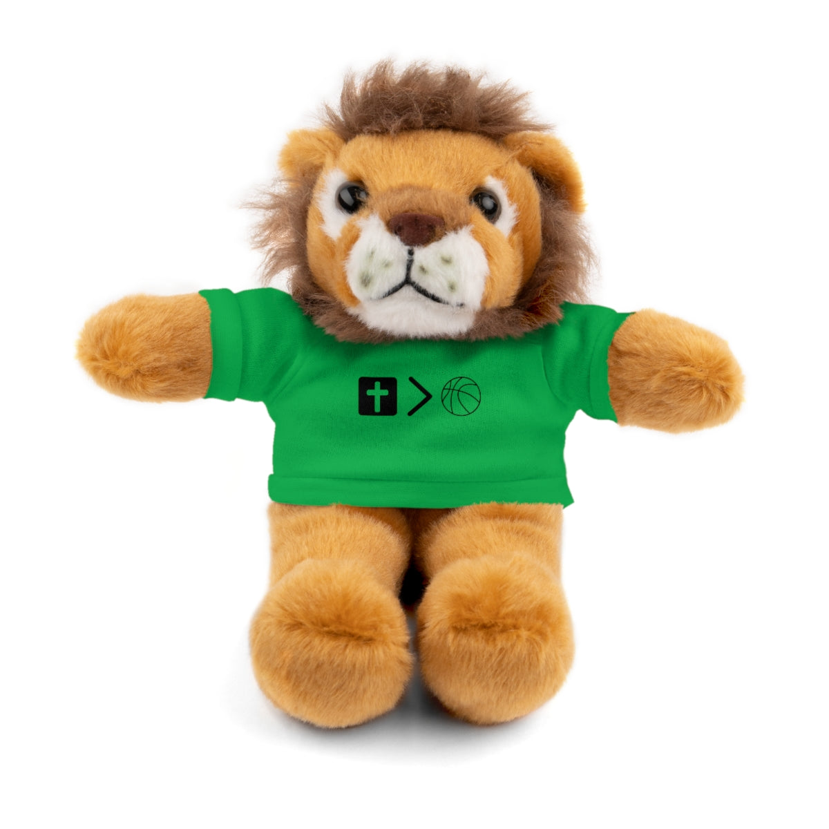 Stuffed Animals with Jesus is bigger than basketball Tee + Free Personalization!