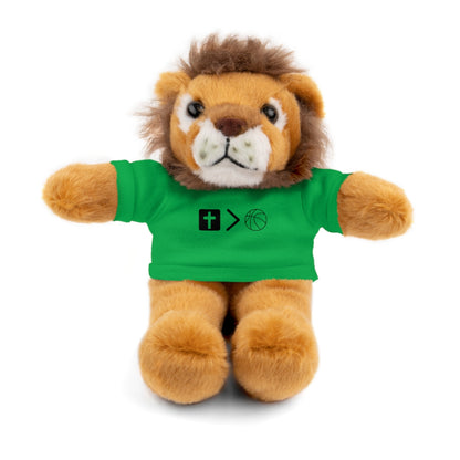 Stuffed Animals with Jesus is bigger than basketball Tee + Free Personalization!