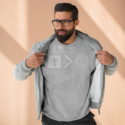 Jesus is bigger than basketball Unisex Premium Crewneck Sweatshirt