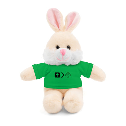 Stuffed Animals with Jesus is bigger than basketball Tee + Free Personalization!