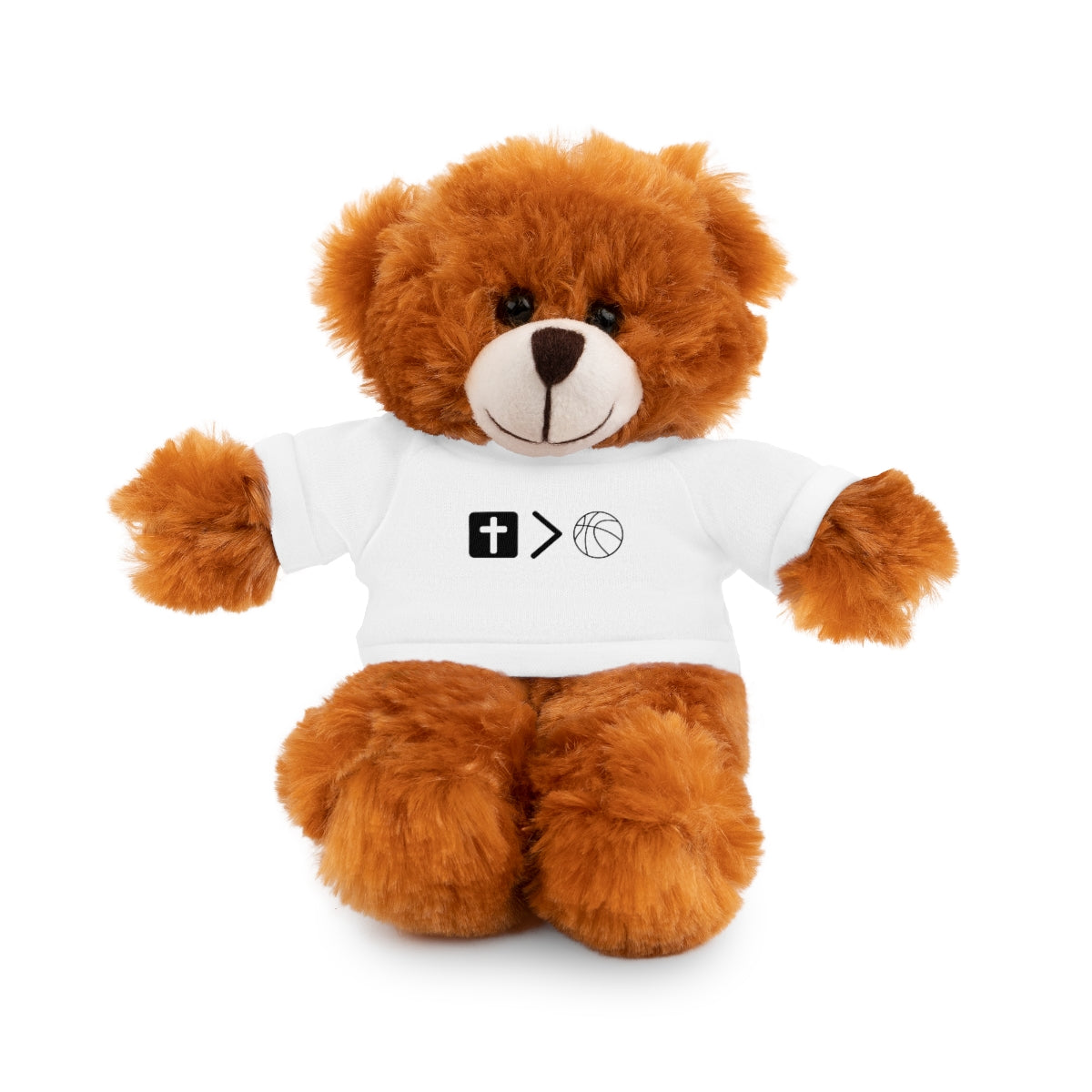 Stuffed Animals with Jesus is bigger than basketball Tee + Free Personalization!