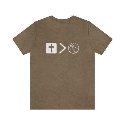 Unisex Jesus is bigger than basketball Classic Short Sleeve Tee