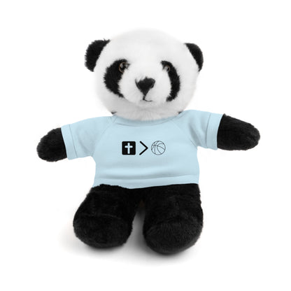 Stuffed Animals with Jesus is bigger than basketball Tee + Free Personalization!