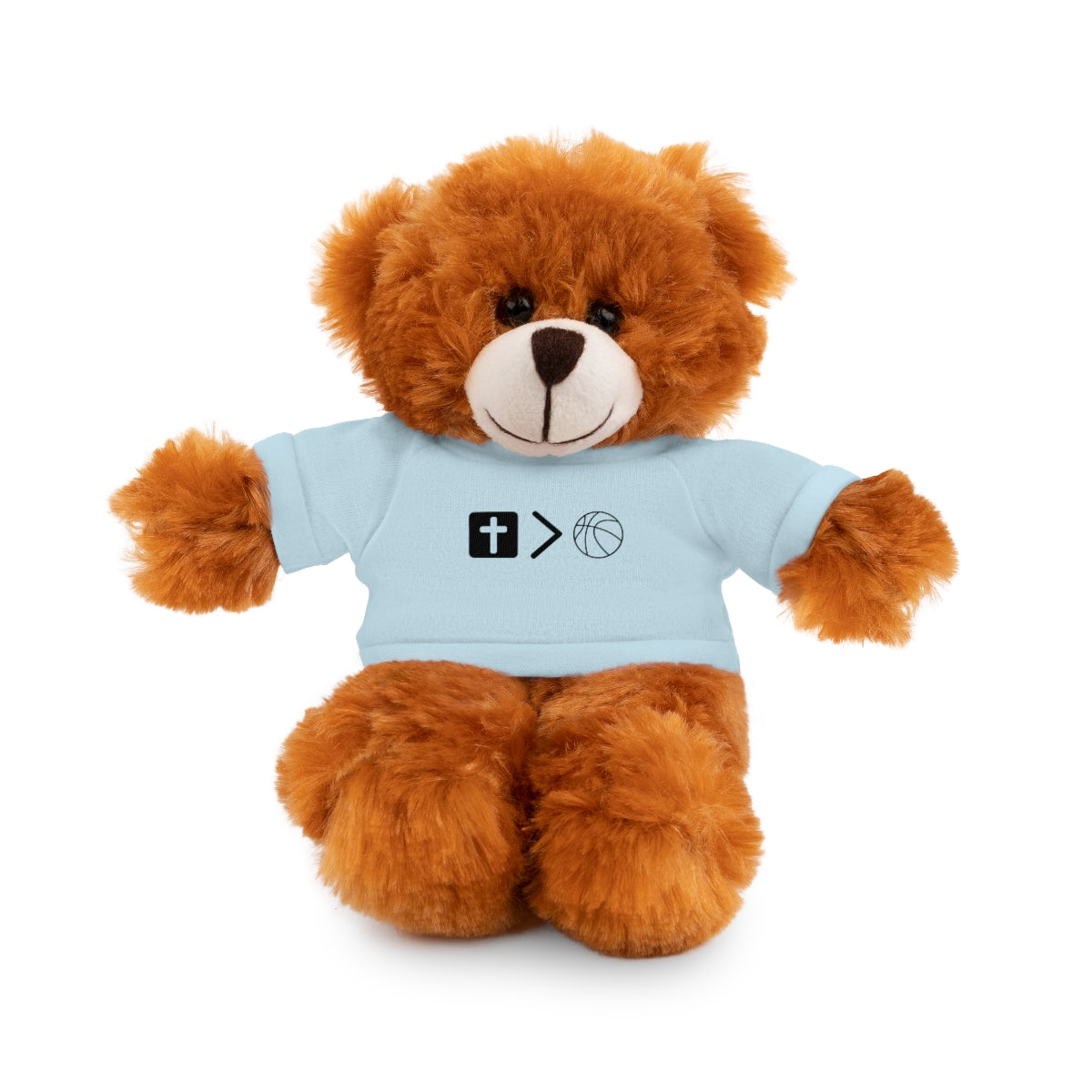 Stuffed Animals with Jesus is bigger than basketball Tee + Free Personalization!