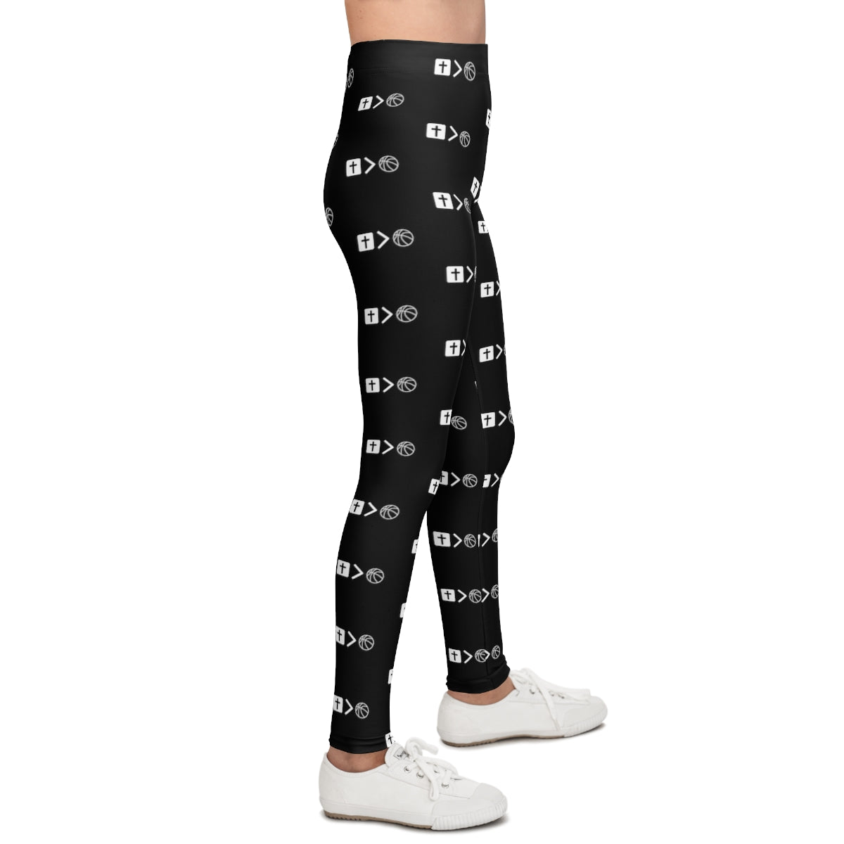 Jesus is Bigger than Basketball All over Print Youth Leggings