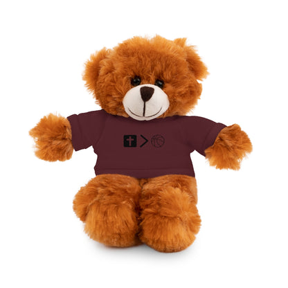 Stuffed Animals with Jesus is bigger than basketball Tee + Free Personalization!