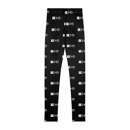 Jesus is Bigger than Basketball All over Print Youth Leggings