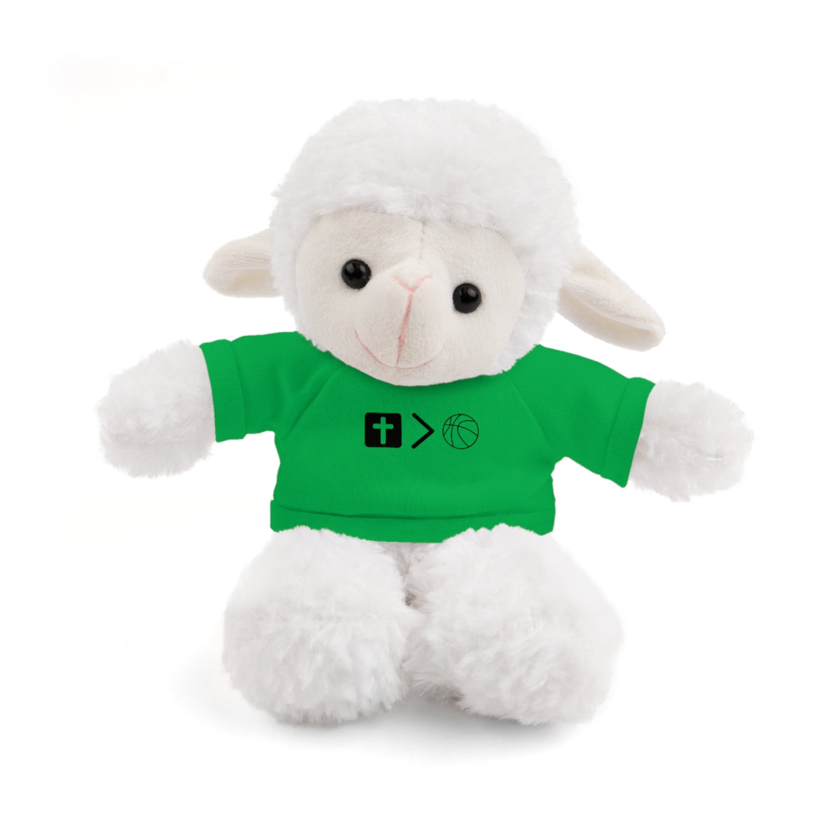 Stuffed Animals with Jesus is bigger than basketball Tee + Free Personalization!