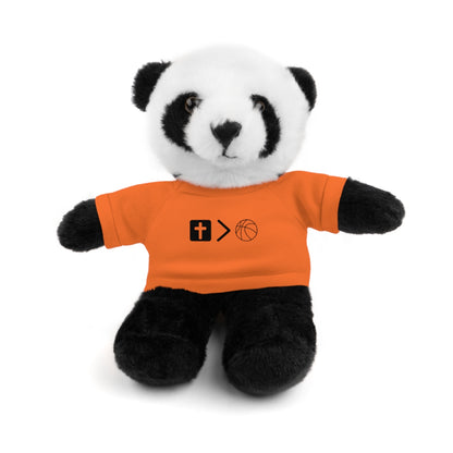 Stuffed Animals with Jesus is bigger than basketball Tee + Free Personalization!