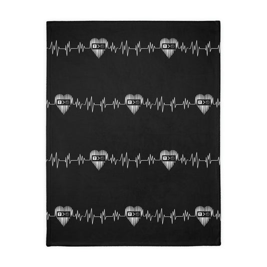 HeartBeat Velveteen Minky Blanket (Two-sided print)