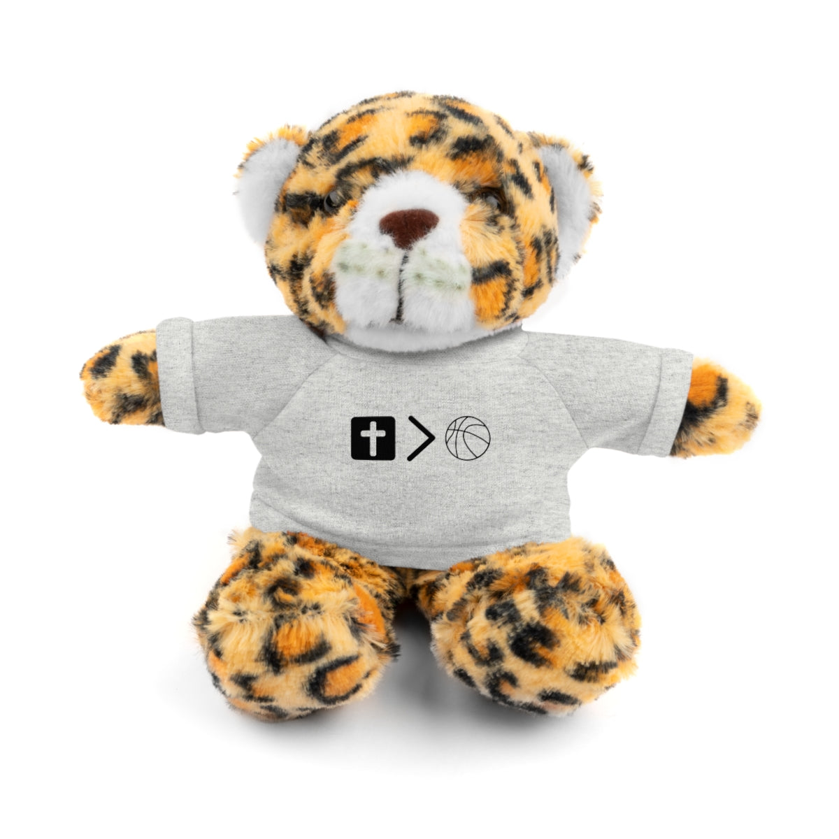 Stuffed Animals with Jesus is bigger than basketball Tee + Free Personalization!