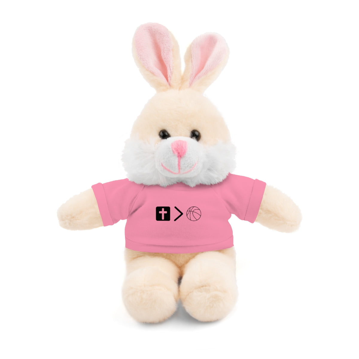 Stuffed Animals with Jesus is bigger than basketball Tee + Free Personalization!