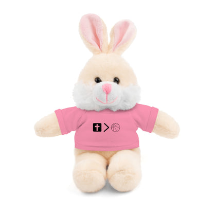 Stuffed Animals with Jesus is bigger than basketball Tee + Free Personalization!