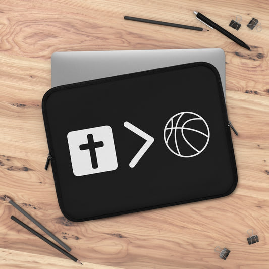 Jesus is bigger than basketball Laptop Sleeve