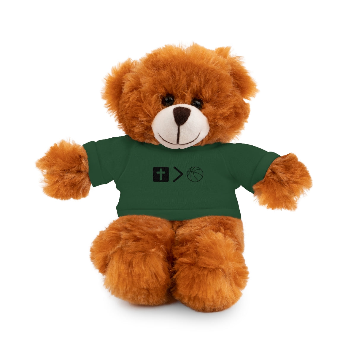 Stuffed Animals with Jesus is bigger than basketball Tee + Free Personalization!