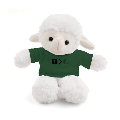 Stuffed Animals with Jesus is bigger than basketball Tee + Free Personalization!