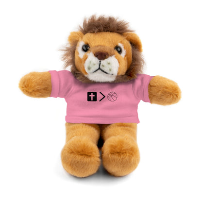 Stuffed Animals with Jesus is bigger than basketball Tee + Free Personalization!